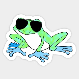 chill tree frog Sticker